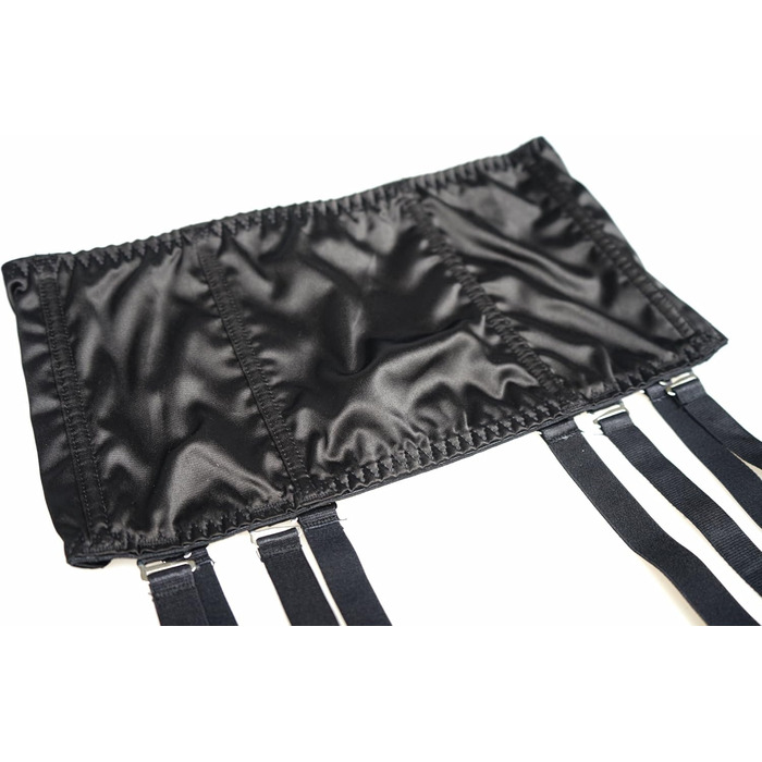 Жіночі стрічки для панчіх TVRtyle S5078S, 8 стрічок, чорний колір, з металевими пряжками