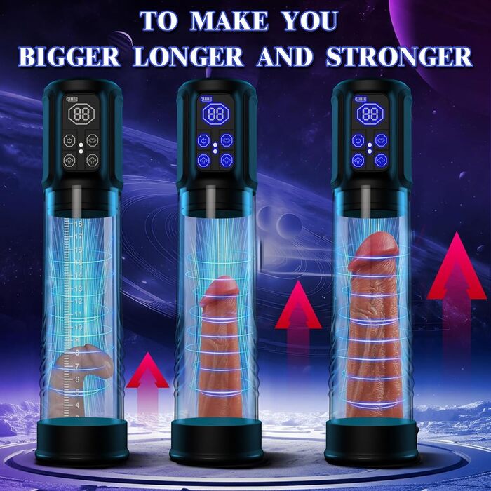 Електрична вакуумна помпа для збільшення статевого члена JFRong з 3 режимами тренування та 6 рівнями вакууму