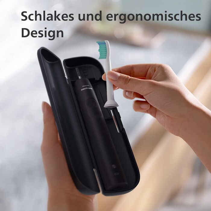 Електрична звукова зубна щітка Philips Sonicare 3100 (HX3675/15), з контролем натискання та таймером, набір 2 шт. (Sugar Rose та Чорна)