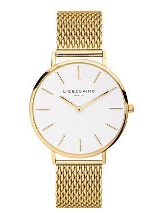 Жіночий наручний годинник Liebeskind Berlin LT-0156-MQ IP Black (Золотистий / Білий)