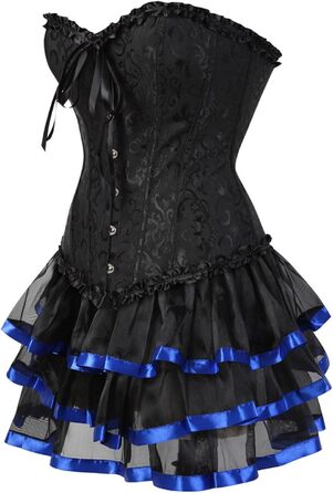 Корсетне плаття Moulin Rouge в готичному стилі, спідниця, великі розміри S-3XL, комплект, колір цегляний