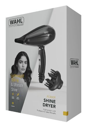 Фен для волосся WAHL Power Shine Dryer: 3 температурні та 2 швидкісні режими, функція холодного обдуву Cool Shot, швидке сушіння та стайлінг кучерів