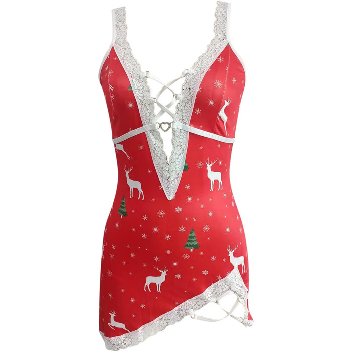 Сексуальна спідня білизна SRZYMJ для жінок: комплект бюстгальтера та нічної сорочки з пуш-ап, великі розміри, червоний, XL