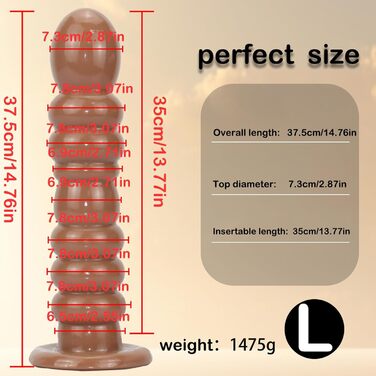 Анальний масажер Yasexx Giant з чашами на присосках для чоловіків та жінок (L)
