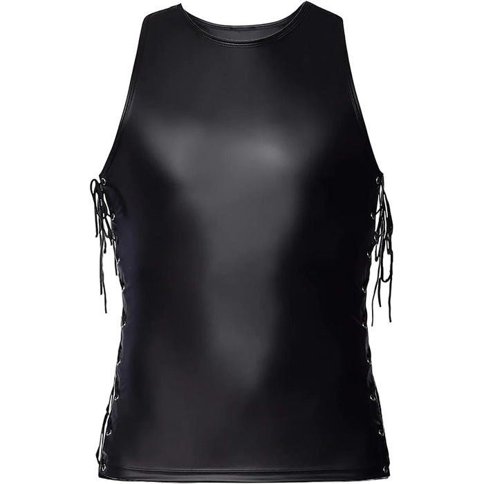 Чоловіча нічна сорочка з шортами та жилеткою, чорна, сексуальна, облягаюча, для дому та сну