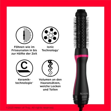 Фен-стайлер для об'єму Revlon Salon One-Step для короткого та середнього волосся, іонно-керамічний 2-в-1, кілька режимів нагріву, RVDR5282UKE, чорний