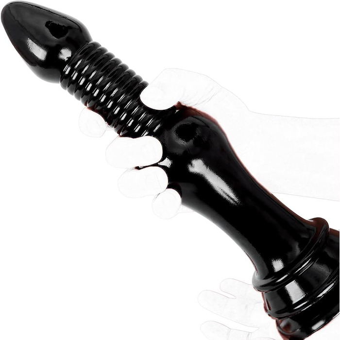 Анальний дildo Jixaxe 30 см з силікону - розширювач ануса, іграшка для стимуляції G-точки, чорний