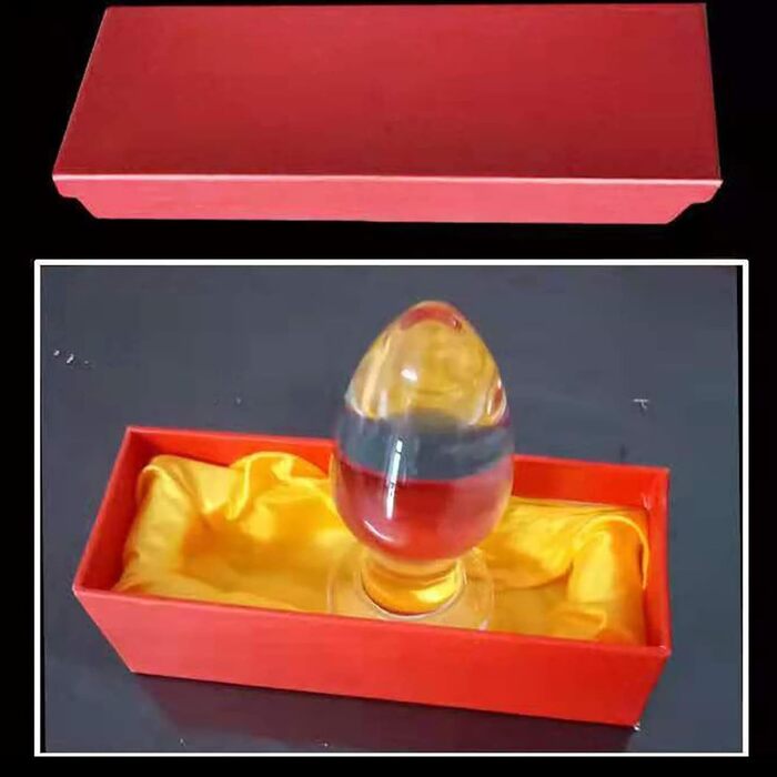 Скляний анальний плагін XXL 80 мм: кришталеві кулі, стимулятор G-точки, для чоловіків та жінок