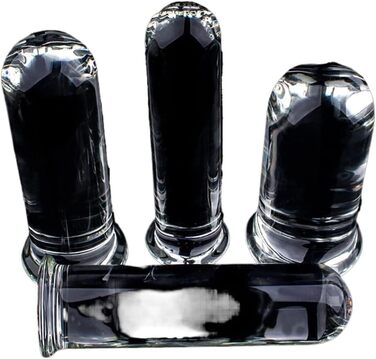 Скляний анальний дildo SAUVASFZ з сукупником, 4-6 см, для масажу простати та анального секса