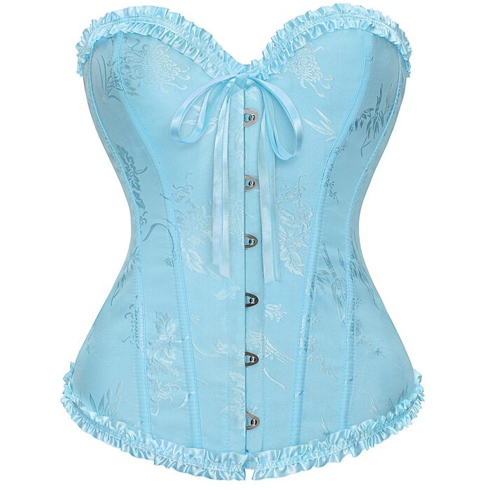 Корсет-бюстгальтер XZQTIVE для жінок, XXL, світло-блакитний, готичний стиль