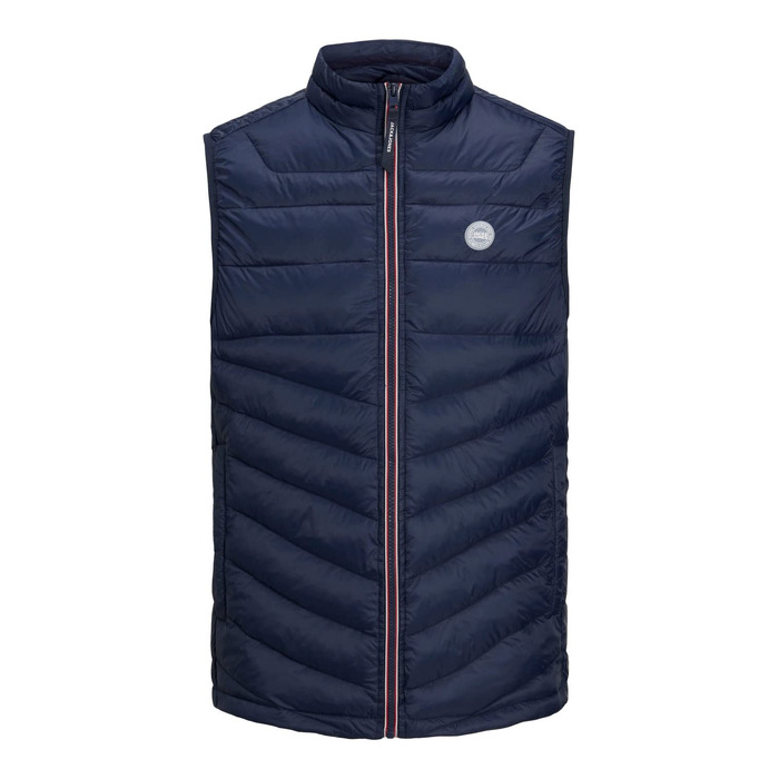 Чоловічий жилет Jack & Jones Jjehero Bodywarmer Noos стібаний, темно-синій (Navy), розмір XL