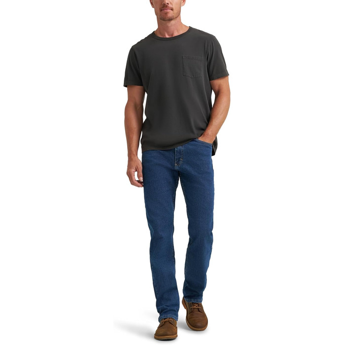 Чоловічі джинси Wrangler Authentics Regular Straight Fit, темно-синій колір Dark Stonewash
