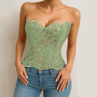 Корсет для жінок з животом, корсет-топ великих розмірів, готичний вінтажний корсет-бастінг, корсет-формувальник, цинчер, світло-зелений, XS