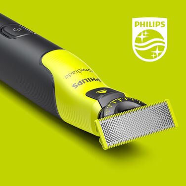 Електричний тример та бритва Philips OneBlade 360 Face & Body (QP4631/30) для обличчя та тіла, з підтримкою додатка, 2 леза 360 та насадками для стрижки