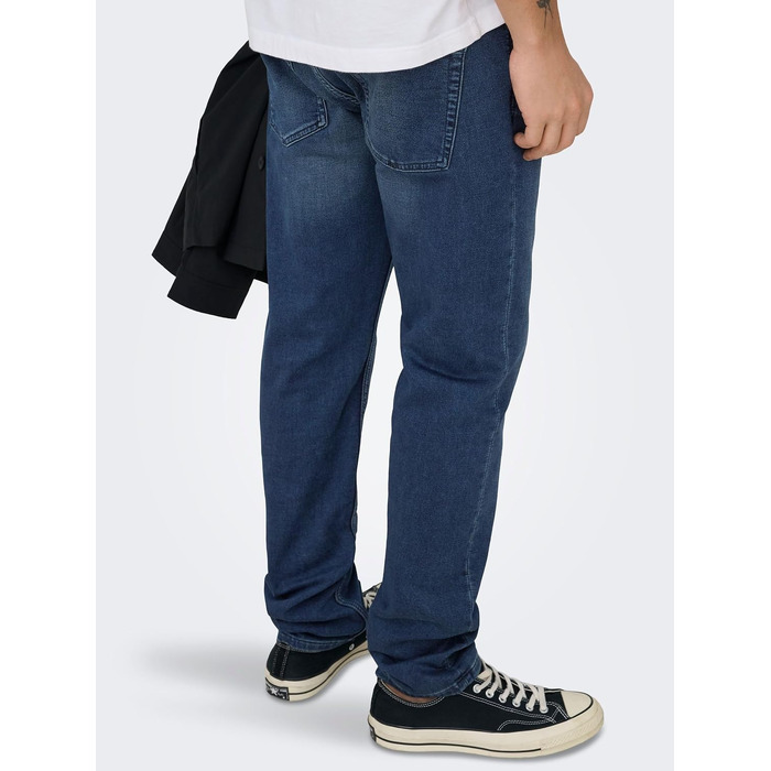 Чоловічі вузькі джинси Only & Sons Onsloom Slim Fit, темно-сині, 33W / 32L