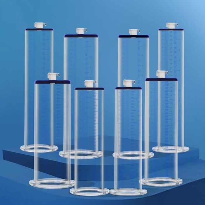 Насадка для помпи для статевих органів NAIXBTY: прозора трубка зі шкалою для збільшення статевого члена, покращення ерекції та лікування імпотенції. Підходить для чоловіків. Розмір: 22,9 × 7,6 см