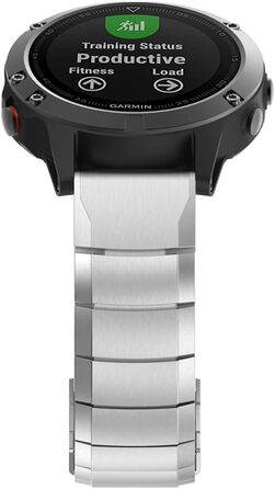 Сталевий металевий ремінець для Garmin Fenix 7, 7S, 7X, 6X, 6 Pro, 5X, 5, 3HR, Epix — 22мм, Easyfit, колір агат