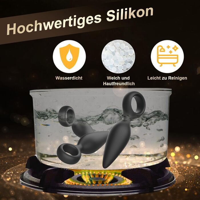 Анальний плагін набір 3 шт. для жінок та чоловіків, силіконовий, для початківців та досвідчених, секс-іграшка