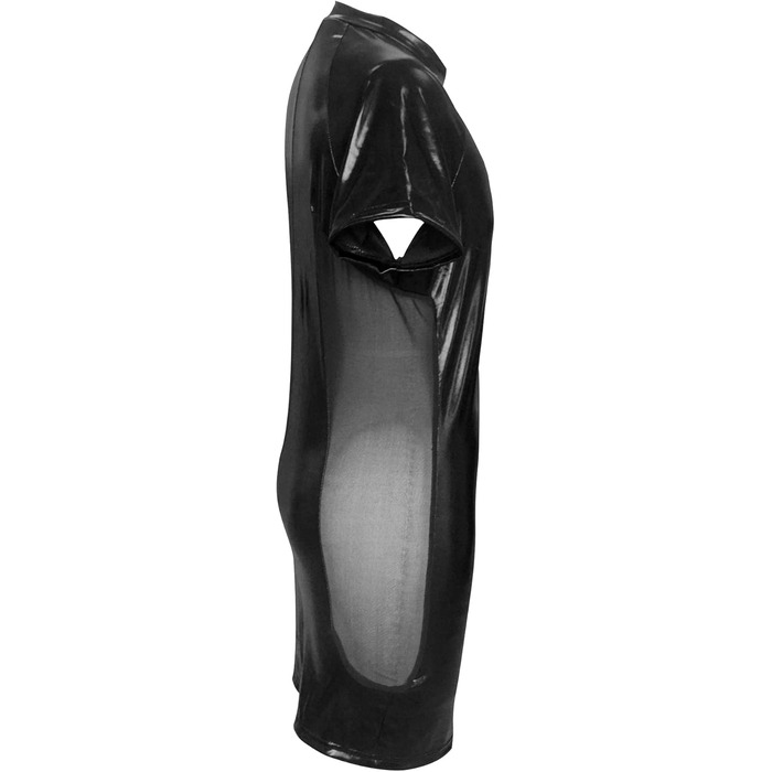 Боді з екошкіри для чоловіків Maeau, блискучий catsuit, леотард, комбінезон, клубний одяг, костюм, шкіряні шорти, мокра шкіра, жилет для Хелловіну, косплей (Чорний, 42)