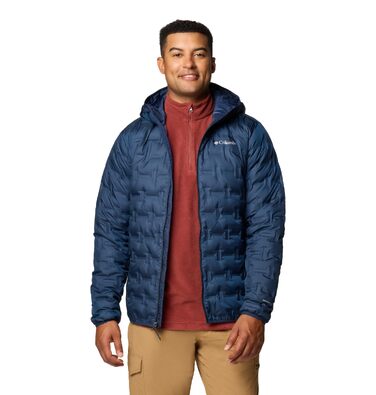 Чоловіча пухова куртка з капюшоном Columbia Delta Ridge™ II, темно-синя (Collegiate Navy), розмір L