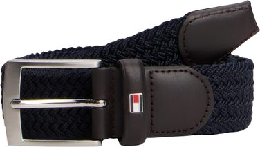 Чоловічий текстильний ремінь Tommy Hilfiger New Adan Belt 3.5, синій (Sky Captain), розмір 95