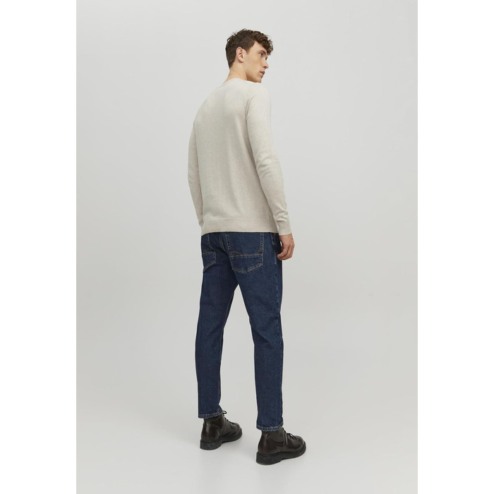 Чоловічий в'язаний светр Jack & Jones Jjeemil Knit Crew Neck Noos, колір Oatmeal (вівсяний)