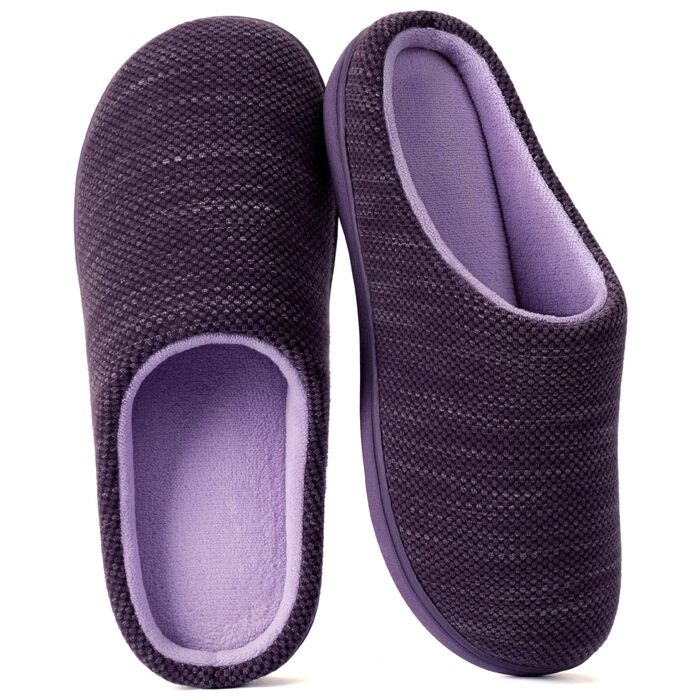 Жіночі домашні капці RockDove з ефектом пам'яті Memory Foam, в'язані (Birdseye Knit), фіолетові, розмір 42/43 EU