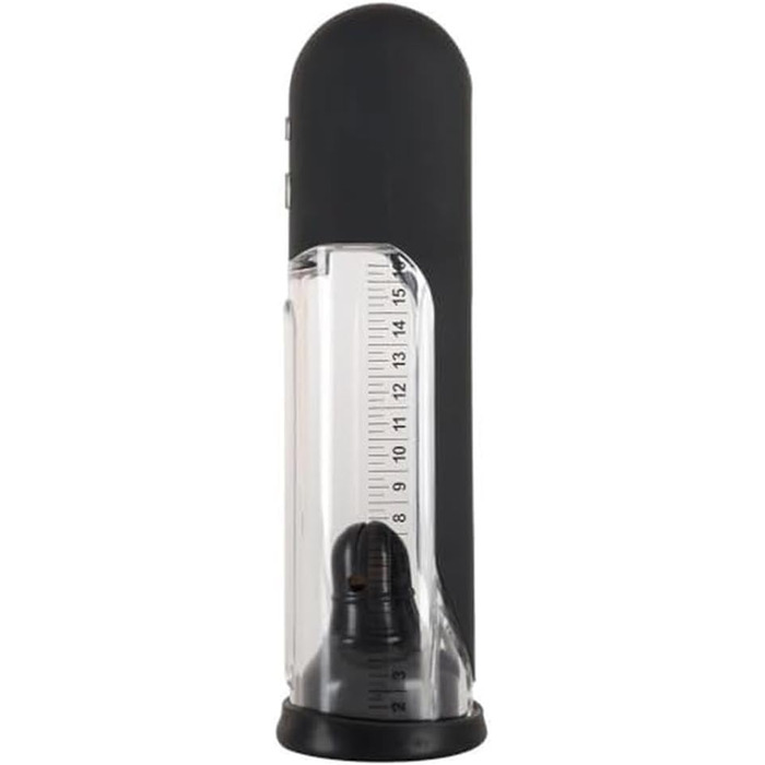 Автоматичний пеніс-насос Rebel - автоматичний пристрій для ерекції, регульований вакуумний тиск, функція зливу, шкала вимірювання, прозорий/чорний колір