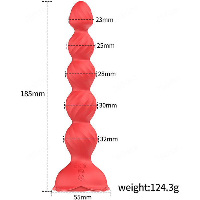 Вібратор для анусу з пультом керування, анальний вібратор для жінок та пар, масажер простати, силікон, чорний