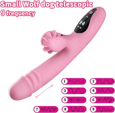 Вібратор для жінок Rabbit з 9 функцій та режимом нагріву, фіолетовий