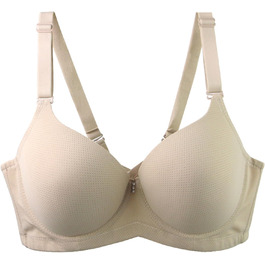 Бюстгальтер з пуш-ап, кісточки, великий розмір 44/100E, бежевий, для підтримки та комфорту