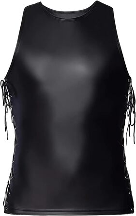 Чоловіча нічна сорочка з шортами та жилеткою, чорна, сексуальна, облягаюча, для дому та сну