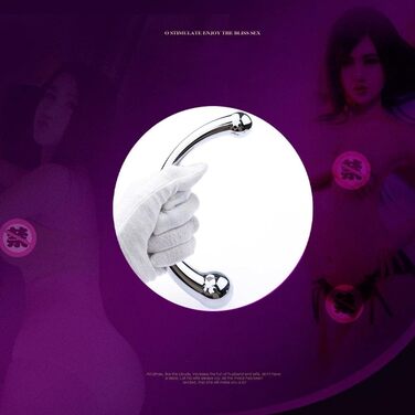 Металевий двосторонній дildo для стимуляції G-точки та масажу простати, анальні пробки для чоловіків та жінок