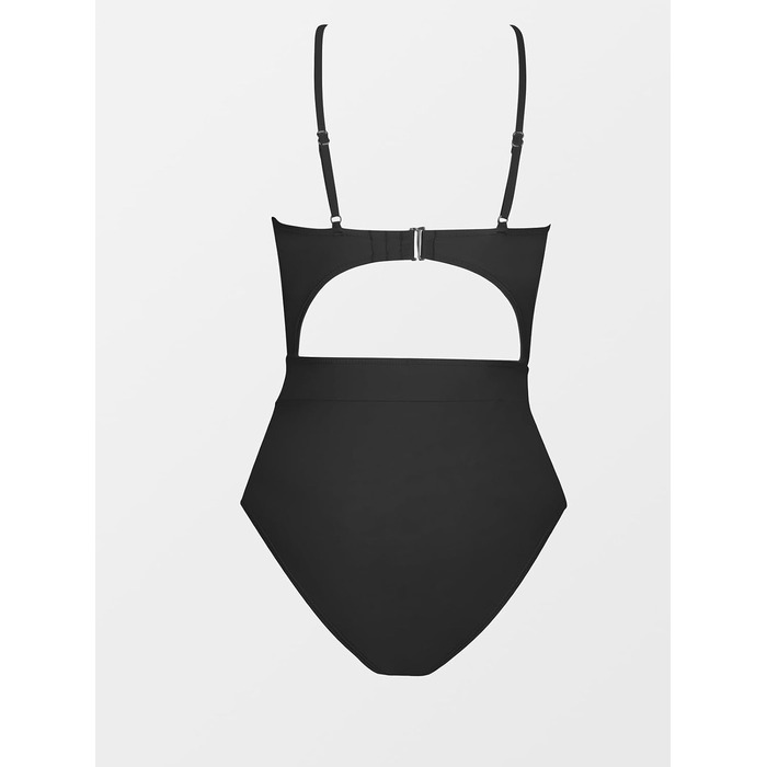 Купальник жіночий Cupshe з шнуванням, монокіні з принтом тварини, вирізи, перехрещення, чорний