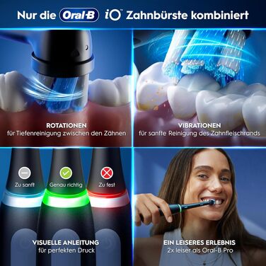 Електрична зубна щітка Oral-B iO Series 3 Matt Black: 3 режими чищення, набір з 4 насадок та чорним дорожнім футляром