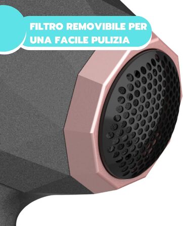 Професійний компактний фен для волосся ARDES ARPHON02 STYLO 2200 Вт, для дому та подорожей, з дифузором, концентратором та знімним фільтром