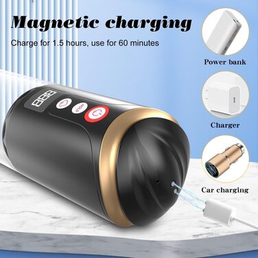 Електрична помпу для пеніса Seckoe, іграшка для чоловіків, автоматичне збільшення пеніса, 8 рівнів вакууму, перезаряджувана, повітряний насос-екстендер