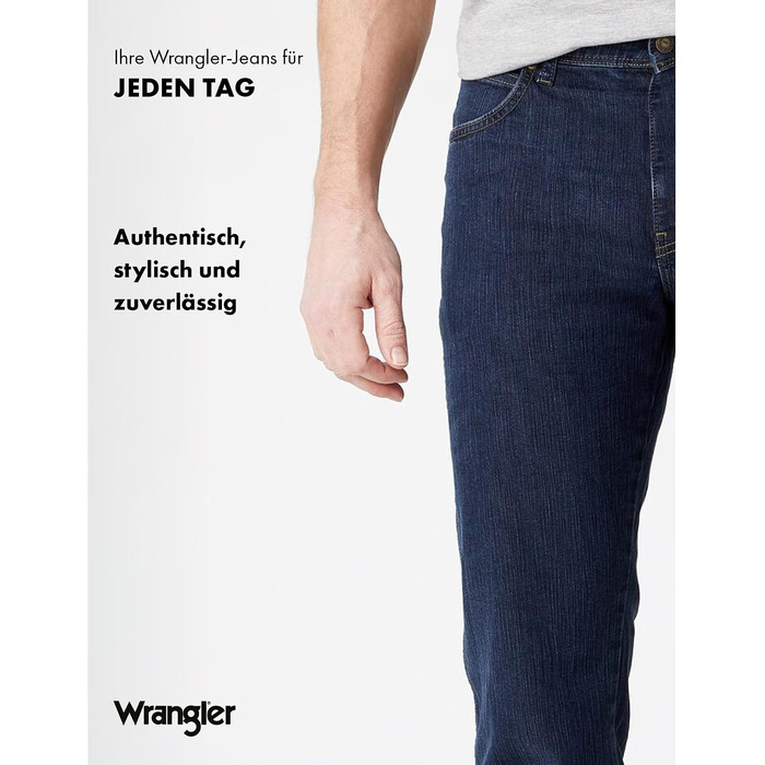Чоловічі джинси Wrangler Regular Fit Durables Stonewash, темно-сині (Darkstone Blue), 33W / 32L