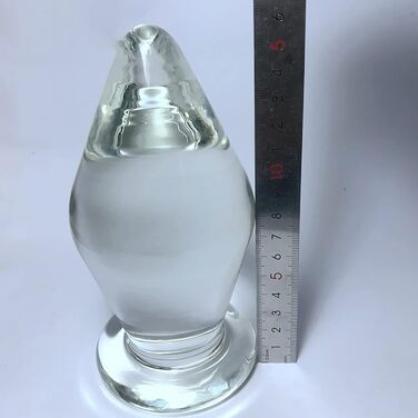 Анальний пробка зі скла ScreaAss Big Glas, 4.5/7.5/8 см, прозорий кристал, для чоловіків та жінок, SM bondage