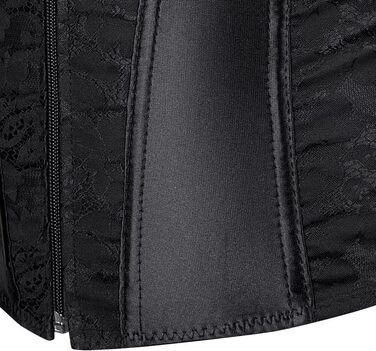 Корсет топ бюстєль для жінок, оверсайз, атлас, квіткова мереживна шнуровка, плюс сайз, бодішейпер, білий 2550 (3XL, чорний)