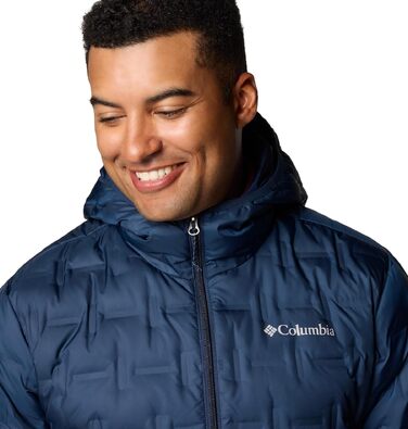 Чоловіча пухова куртка з капюшоном Columbia Delta Ridge™ II, темно-синя (Collegiate Navy), розмір L