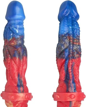 SXOVO Doppeldildo з сильною мускулатурою - великий, м'який, подвійний дилда для масажу G-точки та стимуляції простати. Іграшка для дорослих для жінок, чоловіків та пар.