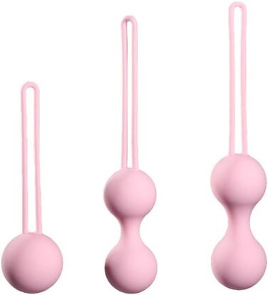 3 шт. Вагінальні кульки з перлами - Силіконовий кегель-кулька для жінок, тренажер для зміцнення м'язів (Рожевий)