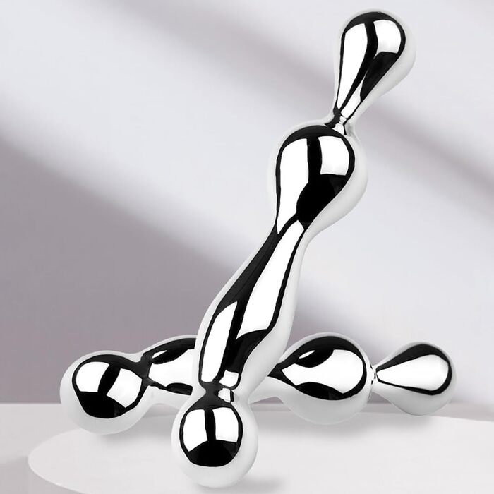 Анальний стимулятор SMGKB з нержавіючої сталі - подвійний дилда для жінок, чоловіків та пар. Стимулятор G-точки, анальні кулі. Інтимні іграшки для дорослих