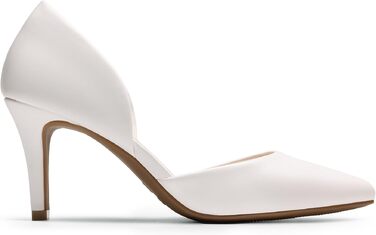 Жіночі туфлі-човники DREAM PAIRS на високих шпильках, білі (розмір 36.5 EU, екошкіра PU)