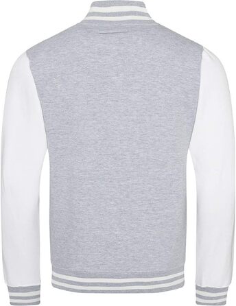 Чоловіча куртка-бомбер Varsity Jacket Just Hoods by AWDis, чорна/вугільна (XXL)