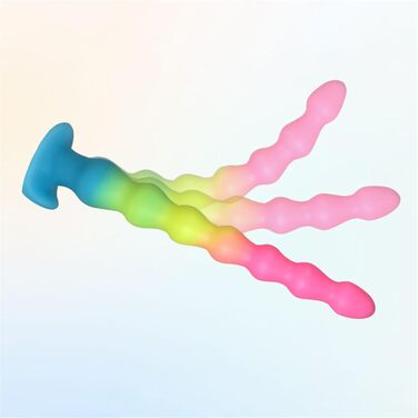 Анальний дildo Axcroo з м'якого силікону, 36 см, з кулями та ланцюгом, стимулятор простати, для чоловіків та жінок