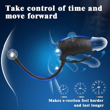 Вібратор для чоловіків з подвійним кільцем для статевого члена та анальним отвором, 2 мотори, 10 режимів, масажер простати, секс-іграшка