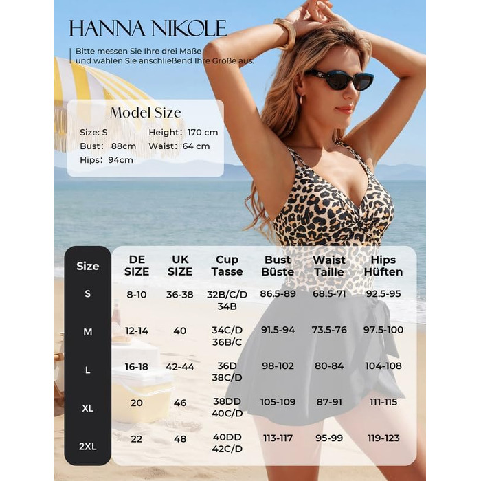 Купальник жіночий Hanna Nikole з ефектом схуднення живота, Push-Up, суцільний, з перехрестом, з шортами, м'який, регульований, леопардовий принт + чорний, розмір L
