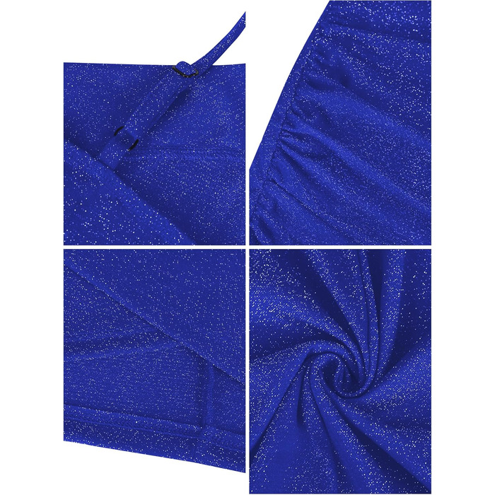 Missufe Елегантне сукня-кокетка для жінок, міні-сукня на бретелях, облягаюче, V-подібний виріз, без рукавів, сукня-олівець (Королівський синій, M)